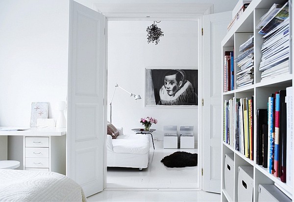 all white decorated rooms