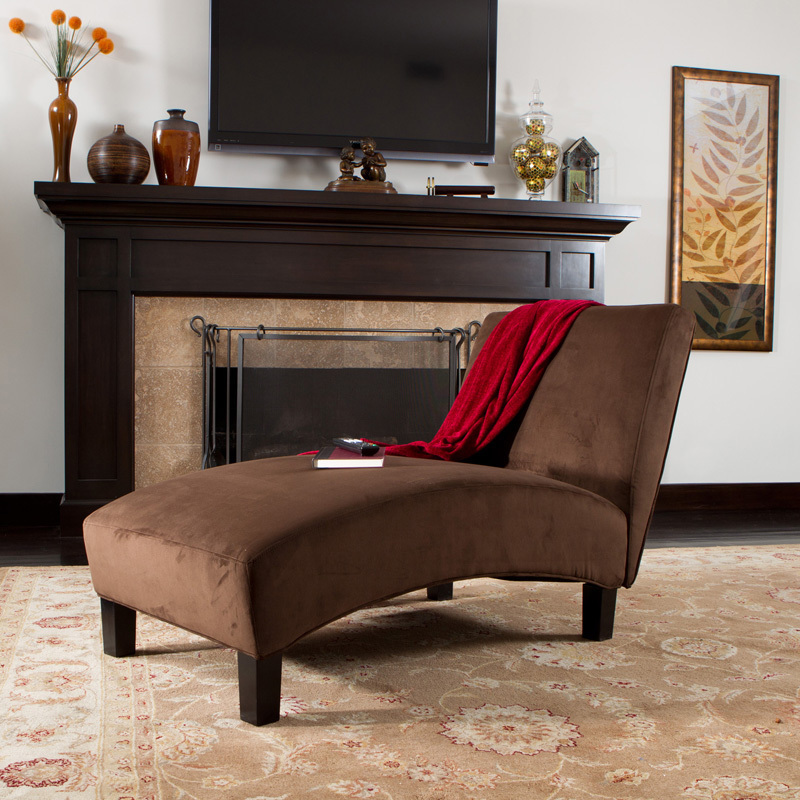 classic brown leather chaise lounge