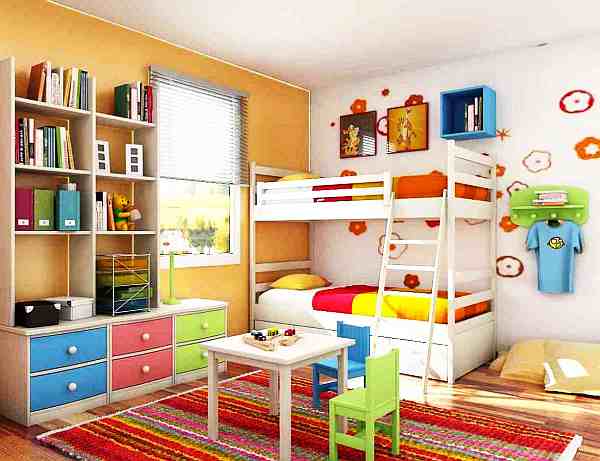 colorful small stufy room for kids