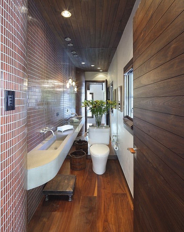 contemporary powder room