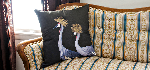 cranes pillow cushion