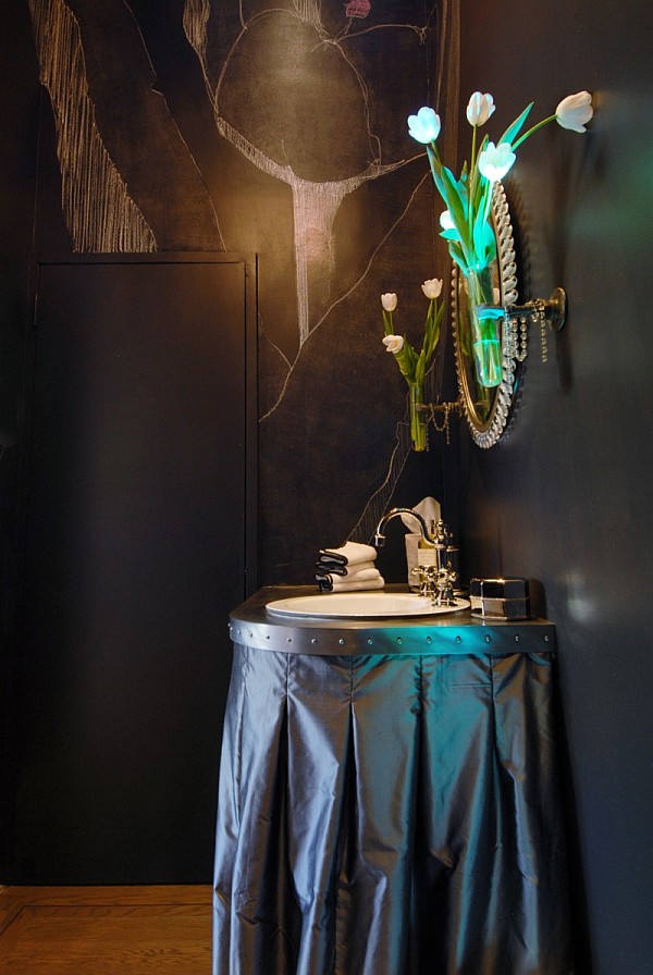 designer powder room decor