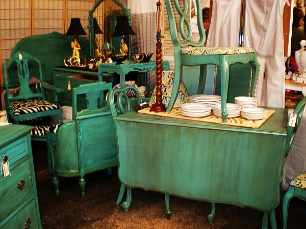 distressed turqoise furniture antiques