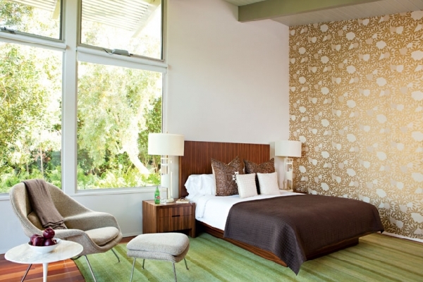 earthy green bedroom decoration idea