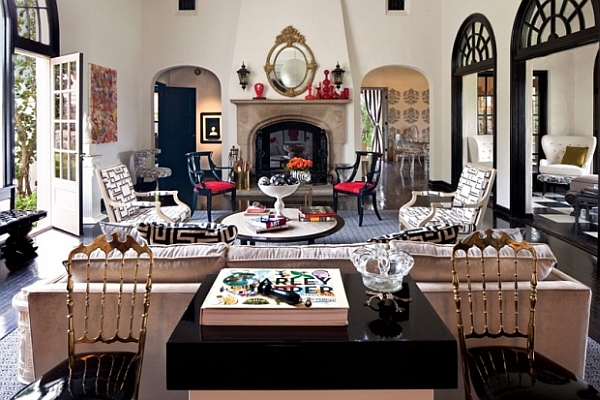 formal living room with Italian prints and plenty of character