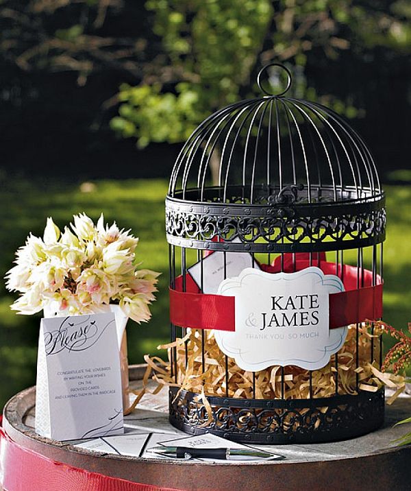 garden decor with stylish birdcages