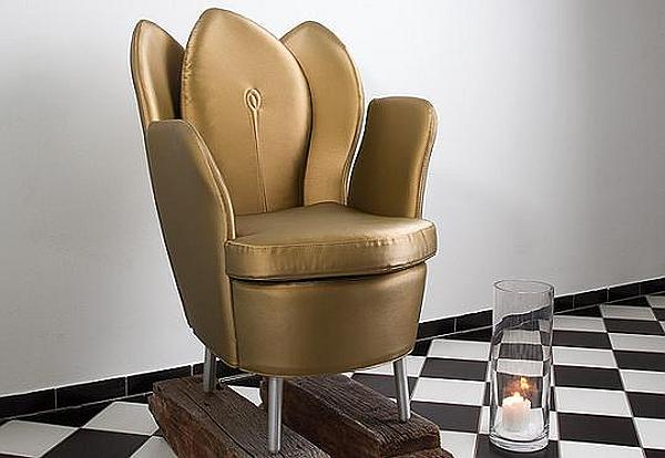 golden chair upholstery