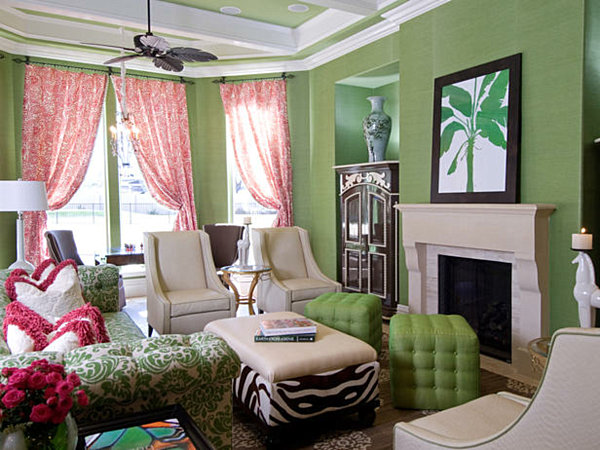 lime green living room