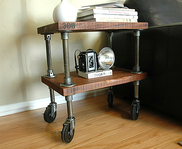 metal-and-wood-industrial-table-on-wheels