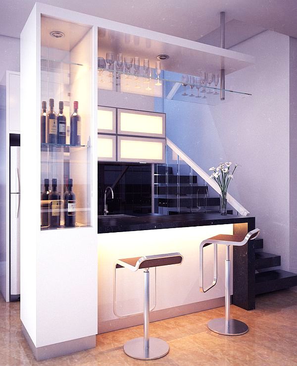 Small Home Bar Ideas and Modern Furniture for Home Bars | furniture ...