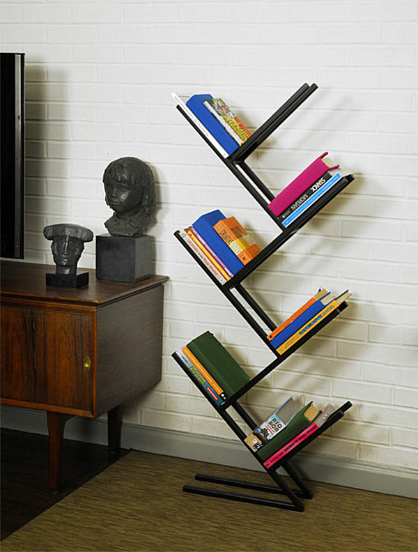 Small on sale slanted bookshelf