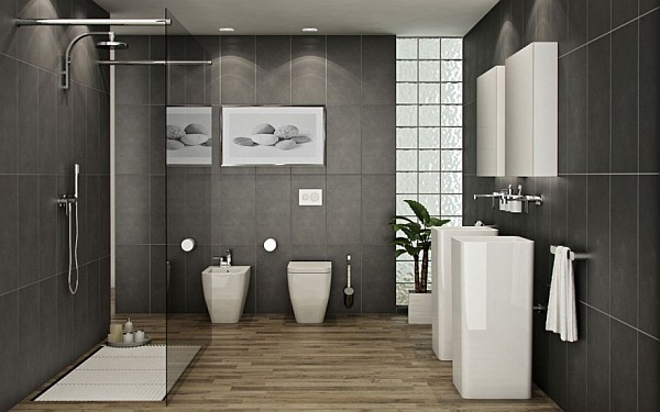 modern-bath-with-grey-stone-and-natural-wooden-floors