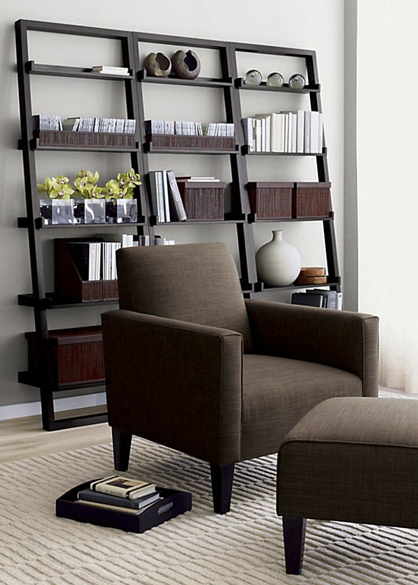 modern-leaning-wooden-bookshelves