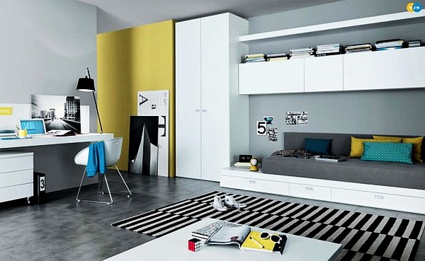 modern-teenagers-room-mustard-white-and-yellow-furniture