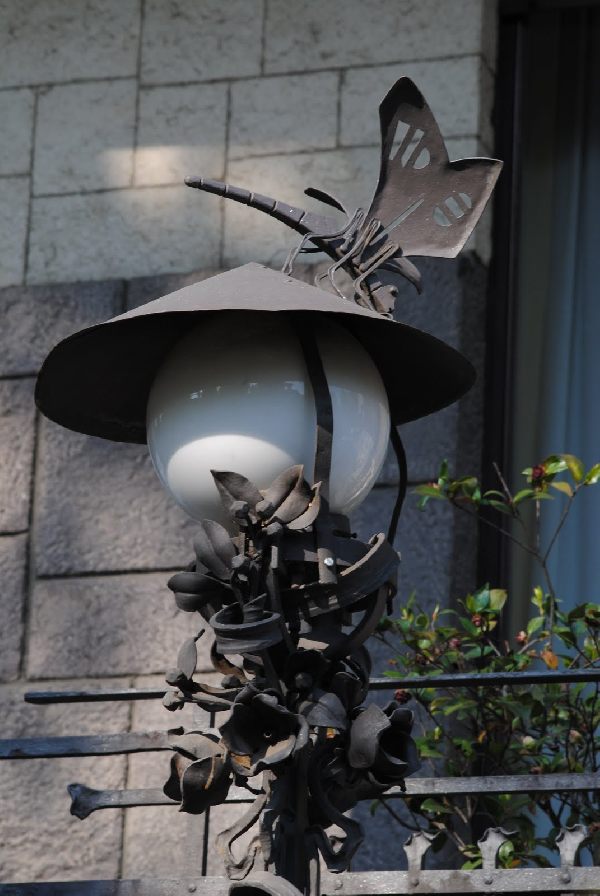 outdoor lighting made of iron