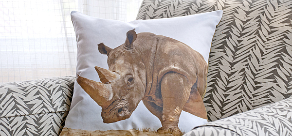 rhino pillow cushion