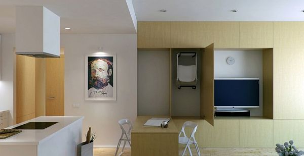 space saving wonderful small apartment design 1