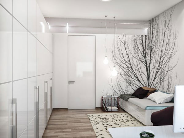 spacious modern ukranian apartment 11 - small white bedroom decoration