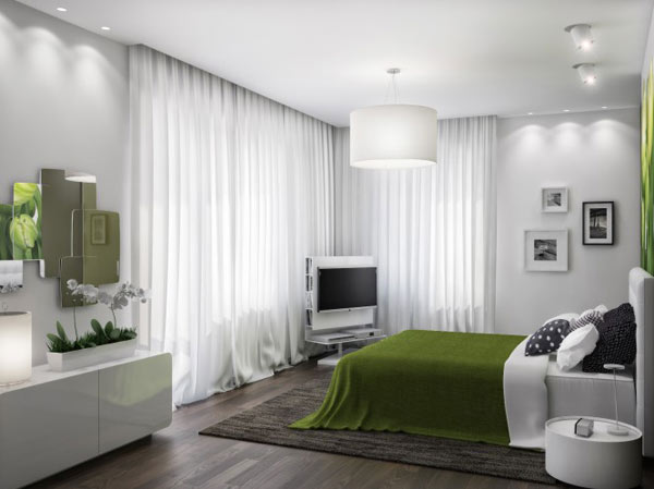 spacious modern ukranian apartment 17 - large white bedroom decorating