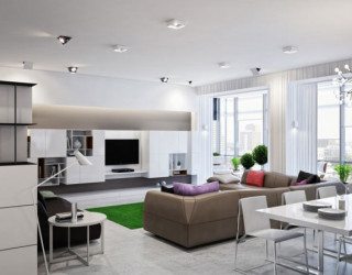 Luxurious Apartment in Ukraine Showcases sleek organization and stylish design