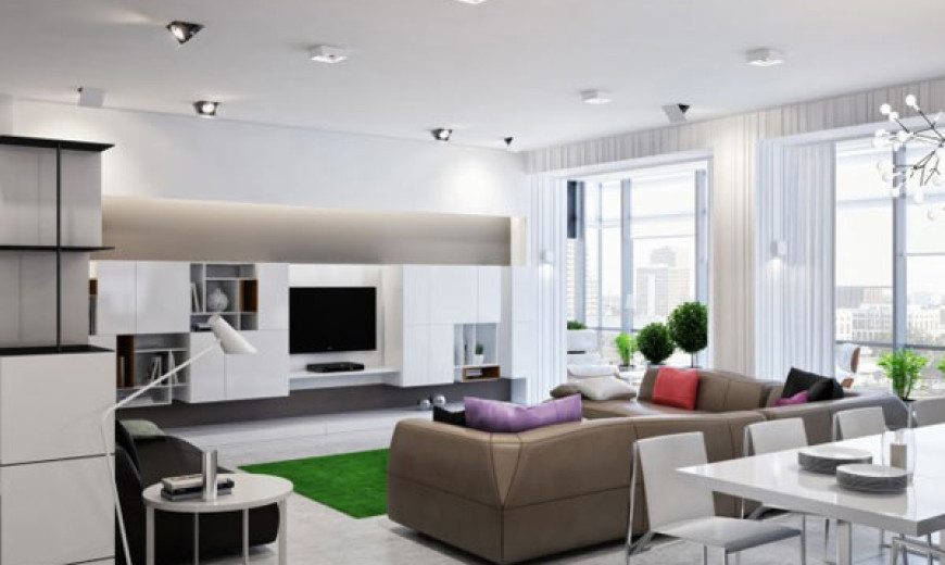Luxurious Apartment in Ukraine Showcases sleek organization and stylish design