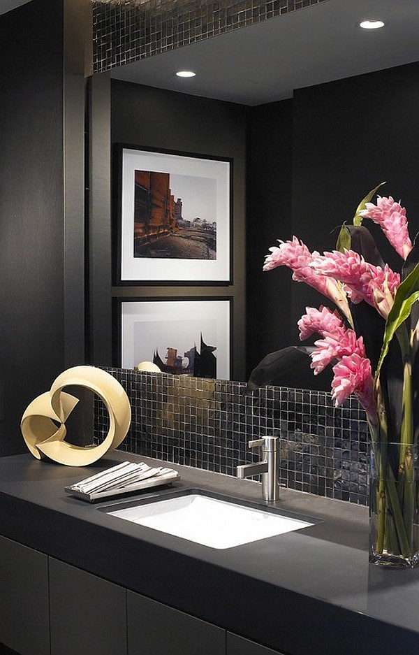 ultra contemporary powder room