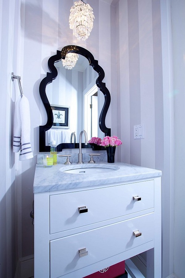 white contemporary guest bathroom