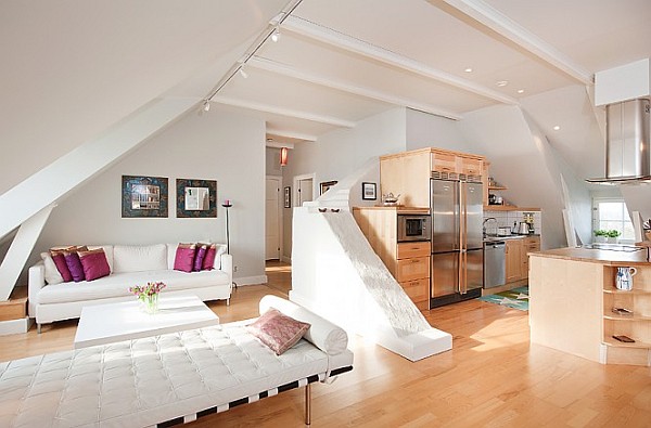 Attic-Apartment-Decoration-11-white-open-space-attic