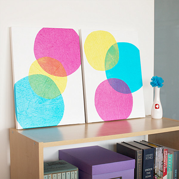 DIY-tissue-paper-wall-art