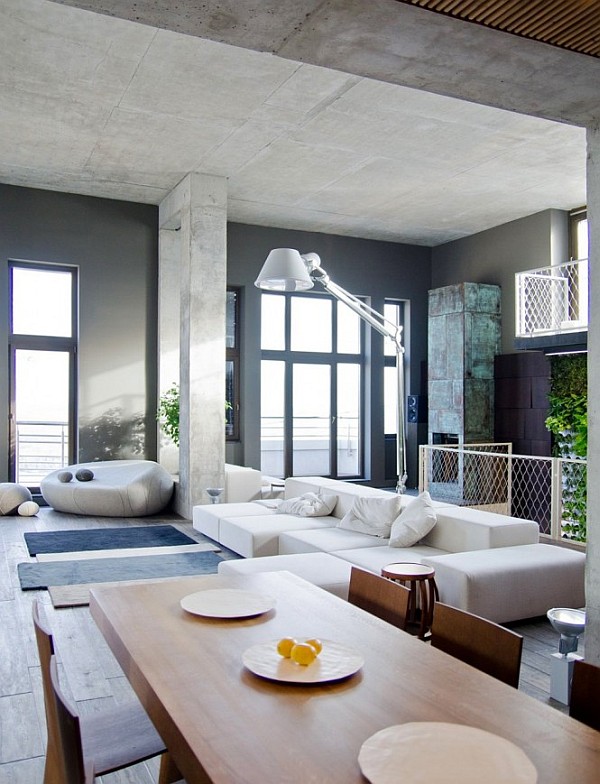 Industrial Loft Apartment 1 - living room design