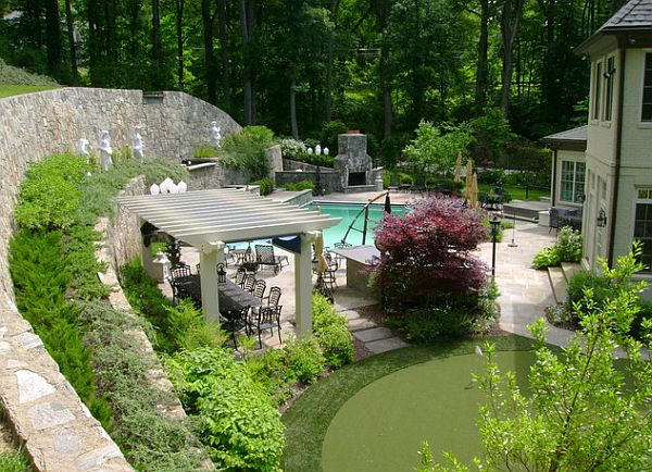 Landscape, Pool, & Sculpture Garden