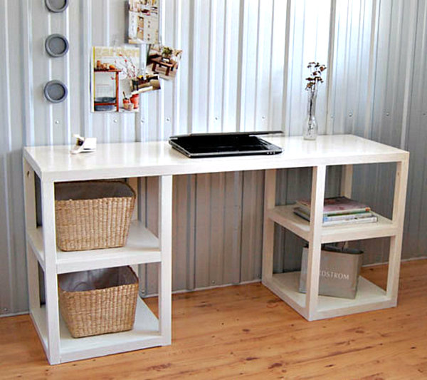 Parsons style modern DIY desk