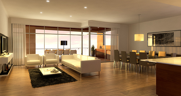 Space Penthouse - modern living room decor