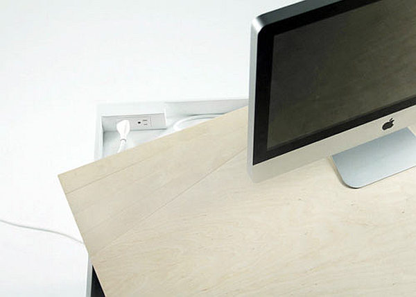 Tambour Table Desk - Hiding Clutter - Michael Bambino 5