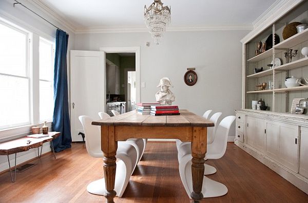 Vintage and modern dining room