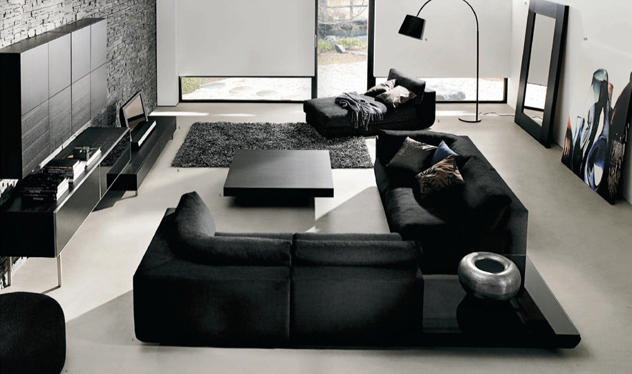 black furniture - minimalist design