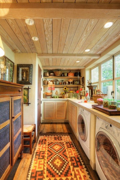 colorful laundry room design