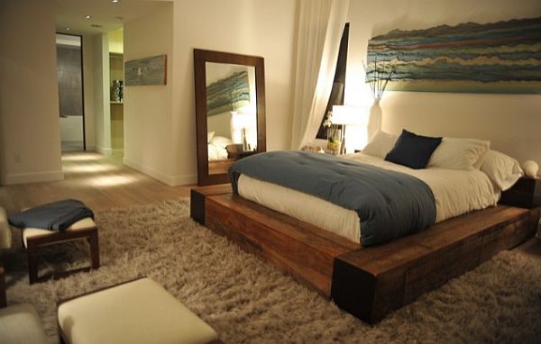 comfortable-bedroom-with-cozy-natural-wood-bed-frame