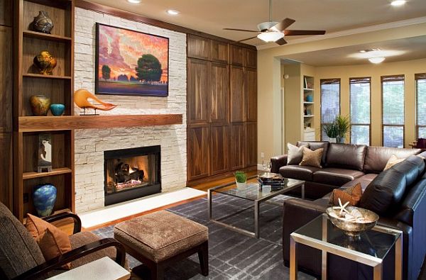 contemporary-fireplace-mantle-decoration-austin-tx