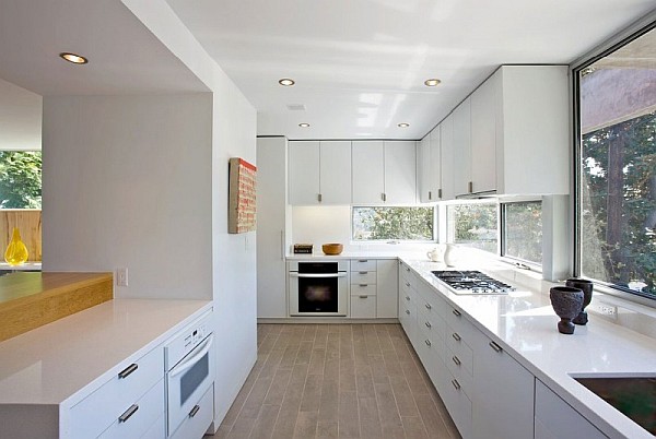 contemporary white kitchen cabinets