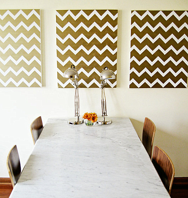 25 DIY Wall Art Ideas That Spell Creativity In A Whole New Way   Diy Chevron Wall Art 