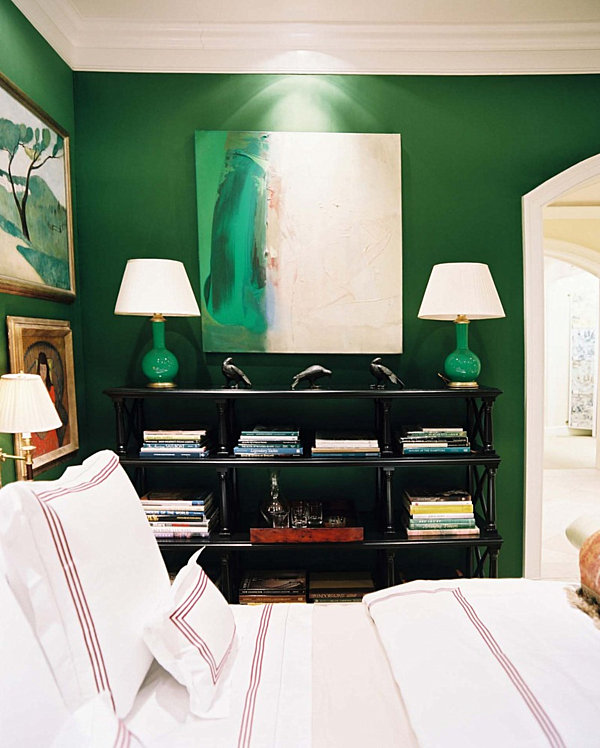 emerald green bedroom