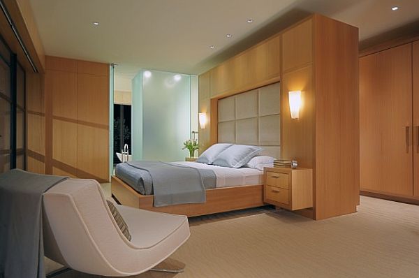 floating bed in master bedroom