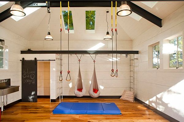 garage redecoration - sports play room