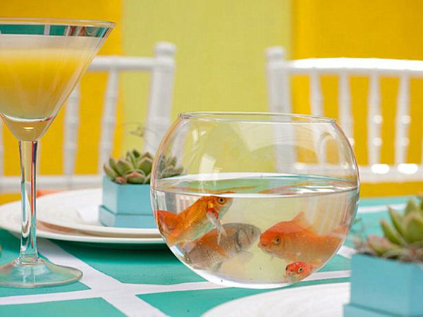 goldfish bowl centerpiece