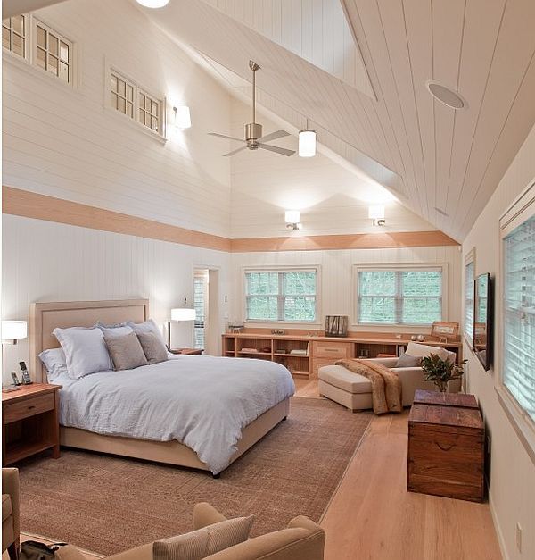 high ceiling modern bedroom design