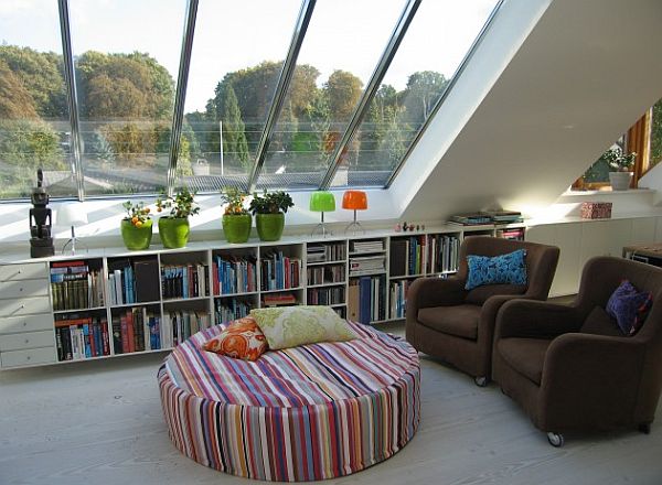 livingroom-family-room-with-colorful-ottoman-and-box-shelving-unit-bookcase