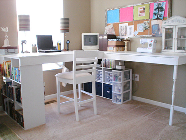 modern DIY corner desk