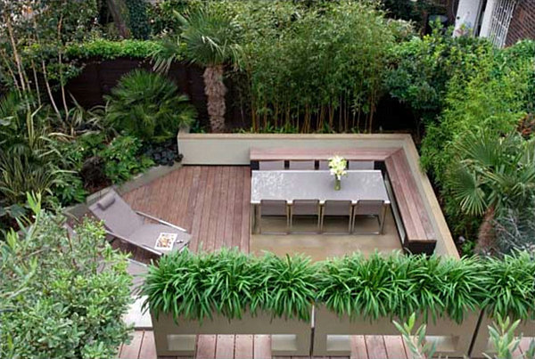 modern deck landscaping