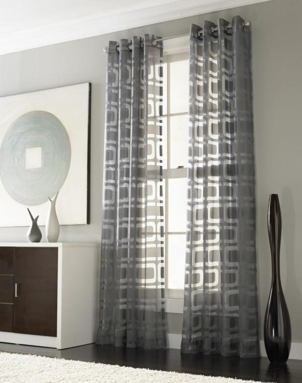 modern geometric curtains